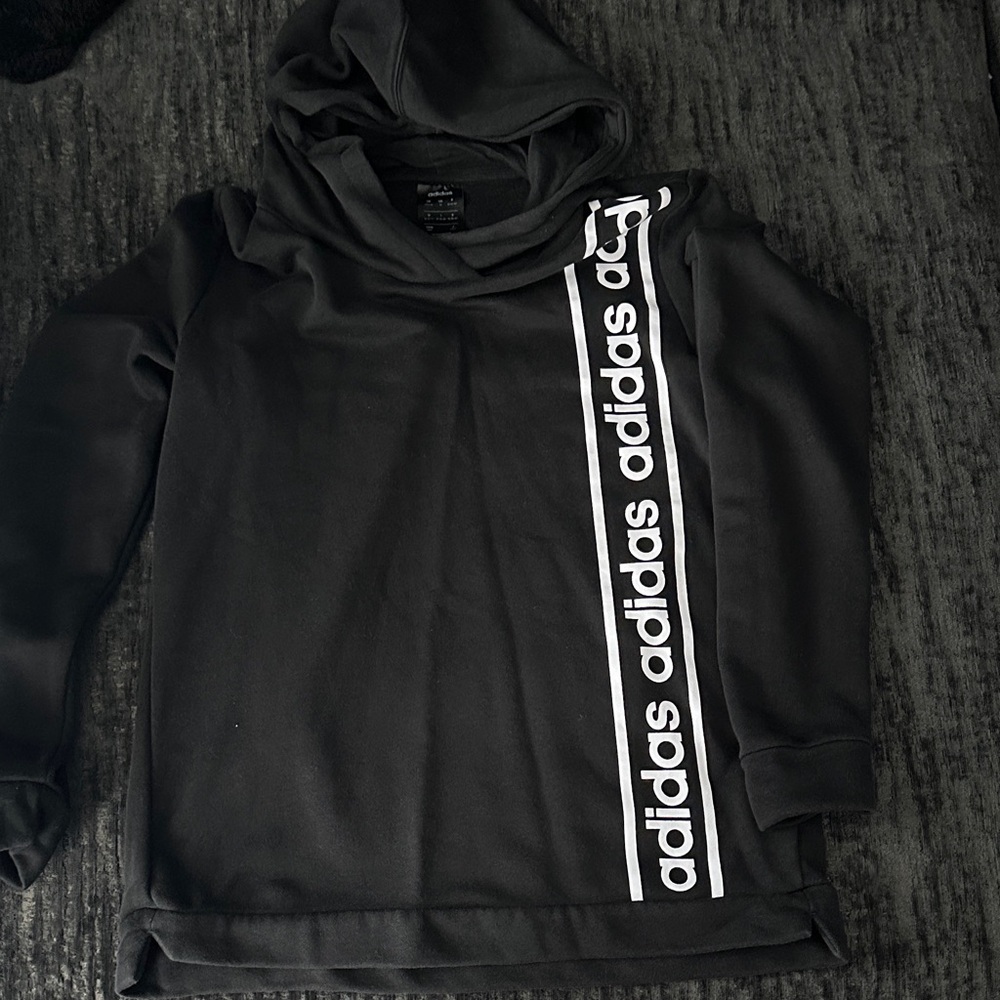 Adidas Men's Black Hoodie Sweater